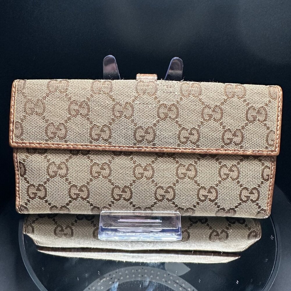 Gucci Jackie Monogram Horsebit Canvas Long Wallet - EUC - Picture 5 of 12